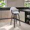 Armen Living Daxton 26" Gray Faux Leather and Black Wood Bar Stool LCDXBABLGR26 - alternate 7
